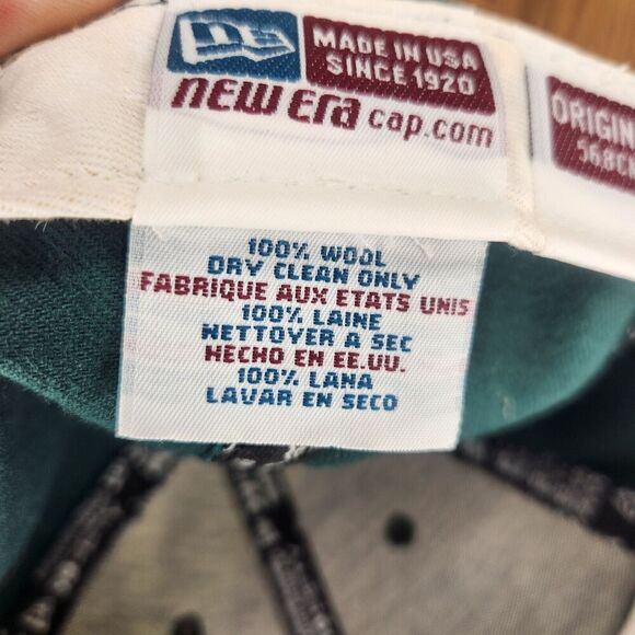 VTG New Era Oakland A's Athletics Hat Cap Fitted 7 1/8 Green Yellow MLB 59fifty - Picture 10 of 10